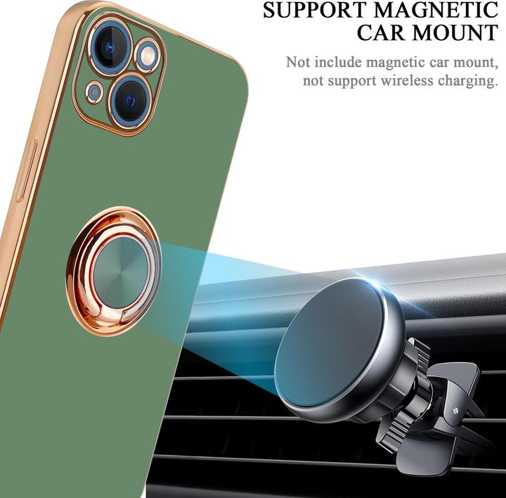 Actual product image Cadorabo Case for Apple iPhone 13 MINI in TPU with camera protection and ring LM089 Style (Apple iPhone 13 mini)