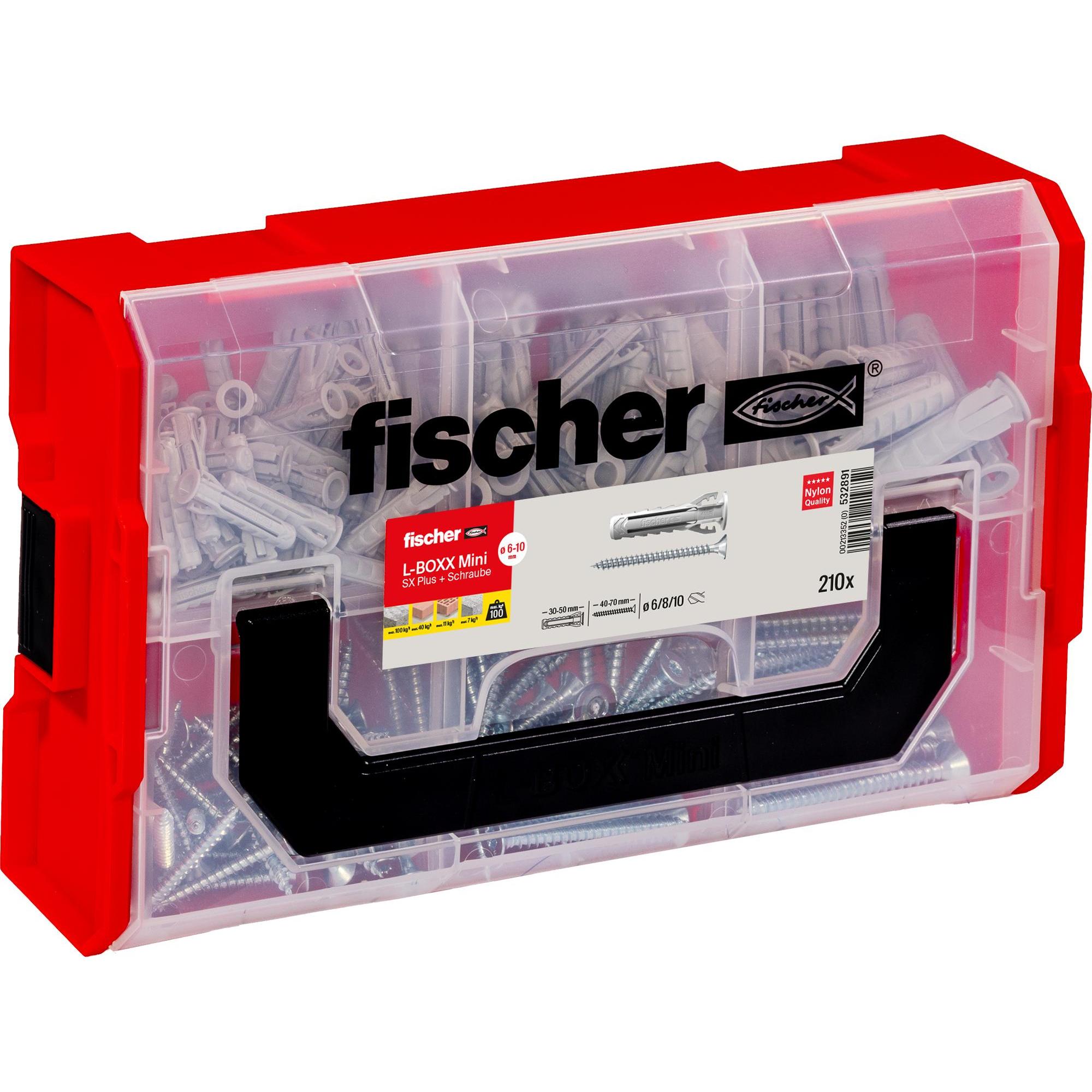Fischer, Tassello, 524821 Ancoraggio a espansione 6x50 K, contenuto: 10 x ancoraggio SX Verde 6 x 50 (1 pz.)