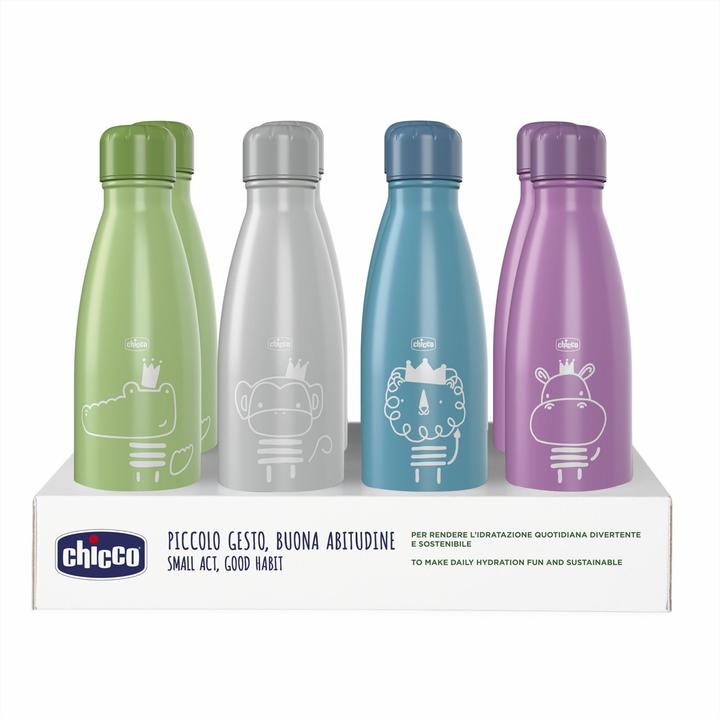 Actual product image Chicco Inox bottles DRINKY, 350ml, display à 8 pcs, ass. Colors (0.35 l)