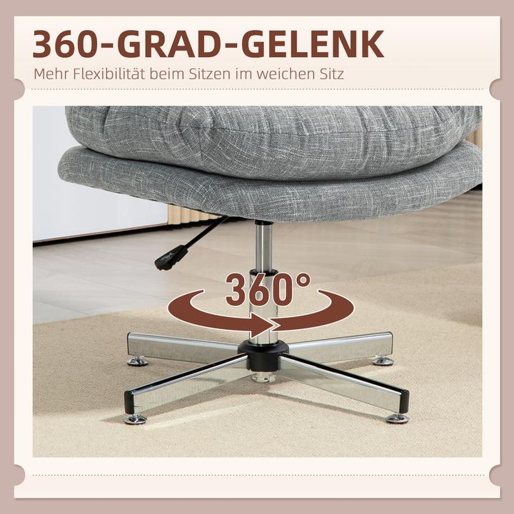Produktbild Homcom Bürostuhl Polyester Grau