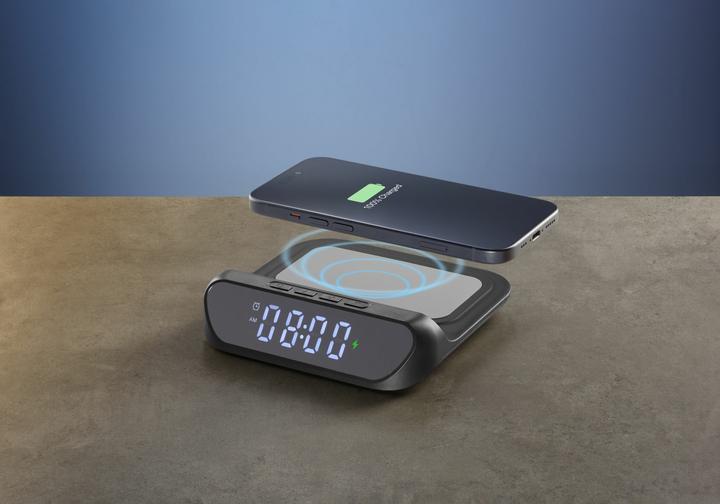 Produktbild Cellularline Wireless Clock Charger Black (15 W)