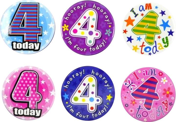 Actual product image Simon Elvin Stick-on buttons with different numbers 6 pieces
