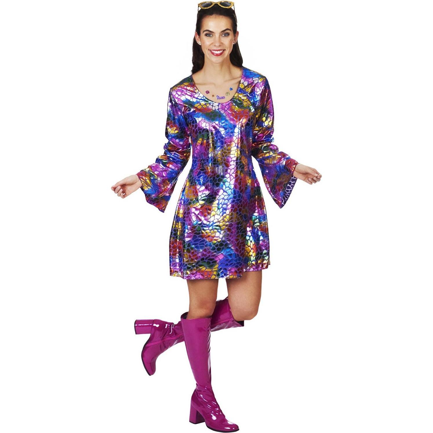 Andrea Moden Regenbogen Kleid - Metallic Discodancer (36, 37, 38)