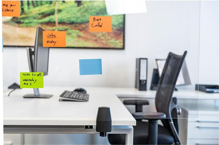 Produktbild smiT Tischtrennwand für Einzelarbeitsplatz