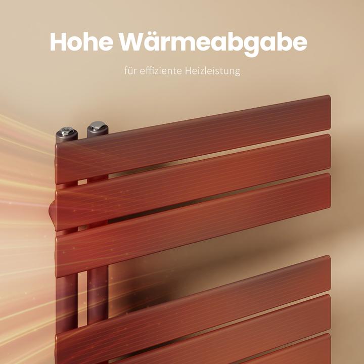 Produktbild Emke Elektrischer Handtuchwärmer mit Heizstab und Timer, Anthrazit 1599x600mm 1000W (1000 W)