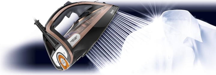 Image du produit Tefal Ultimate Pure FV9845 Fer à repasser à sec & vapeur Durilium Plaque autonettoyante, cuivre (3200 W, 260 g/min)