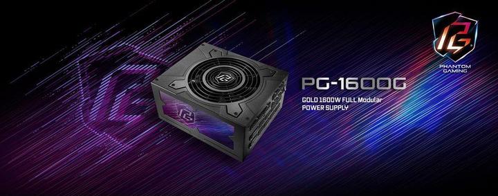 Productafbeelding AsRock Zasilacz PHANTOM GAMING 1600W 80 Plus Goud (1600 W)