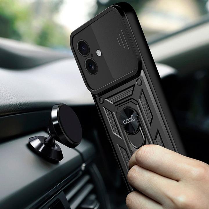 Actual product image Cool Accesorios COOL Case for iPhone 16 Hard Ring Black (Apple iPhone 16)