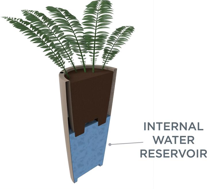 Image du produit Step2 Tremont Jardinière Ronde Grande - Béton Gris