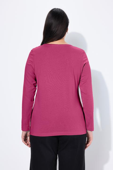 Produktbild Ulla Popken Shirt, Slim, Rundhalsausschnitt, Langarm (54)