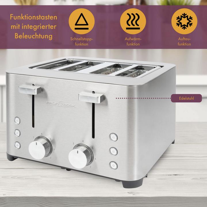 Productafbeelding Proficook PC-TA 1252 4-slice broodrooster
