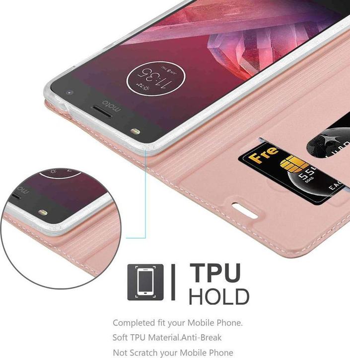 Actual product image Cadorabo Book Classy Style Cover (Motorola Moto Z2 Play)