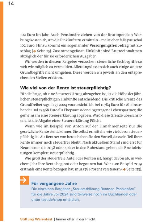 Actual product image Steuererklärung 2024/2025 - Rentner, Pensionäre (German, Udo Reu, 2024)