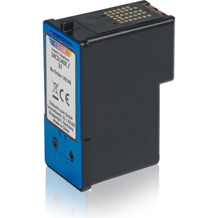 Inkadoo, Druckerpatrone, Druckerpatronen kompatibel zu Lexmark 18C2140E / 37 Druckkopfpatrone, color Farbe (Color)