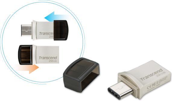 Produktbild Transcend USB-Stick 256GB JetFlash USB3.1,Pen Drive,OTG Type-A&C,Silver (256 GB, USB-A)
