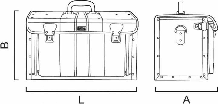 Produktbild Bahco Folding Front Leather Tool Case
