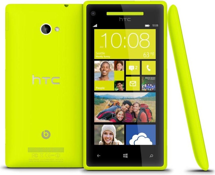 HTC Windows Phone 8x (16 GB, Yellow, 4.30", 8 Mpx, 3G)