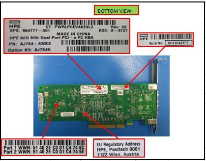 Produktbild HPE AJ764A, 82Q 8 Gb 2 Port Fibre Channel Host Bus Adapter (Mini PCI Express)