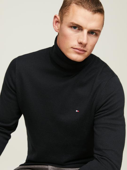 Actual product image Tommy Hilfiger Pima CTN Cashmere Pullover Roll Neck Black (S)