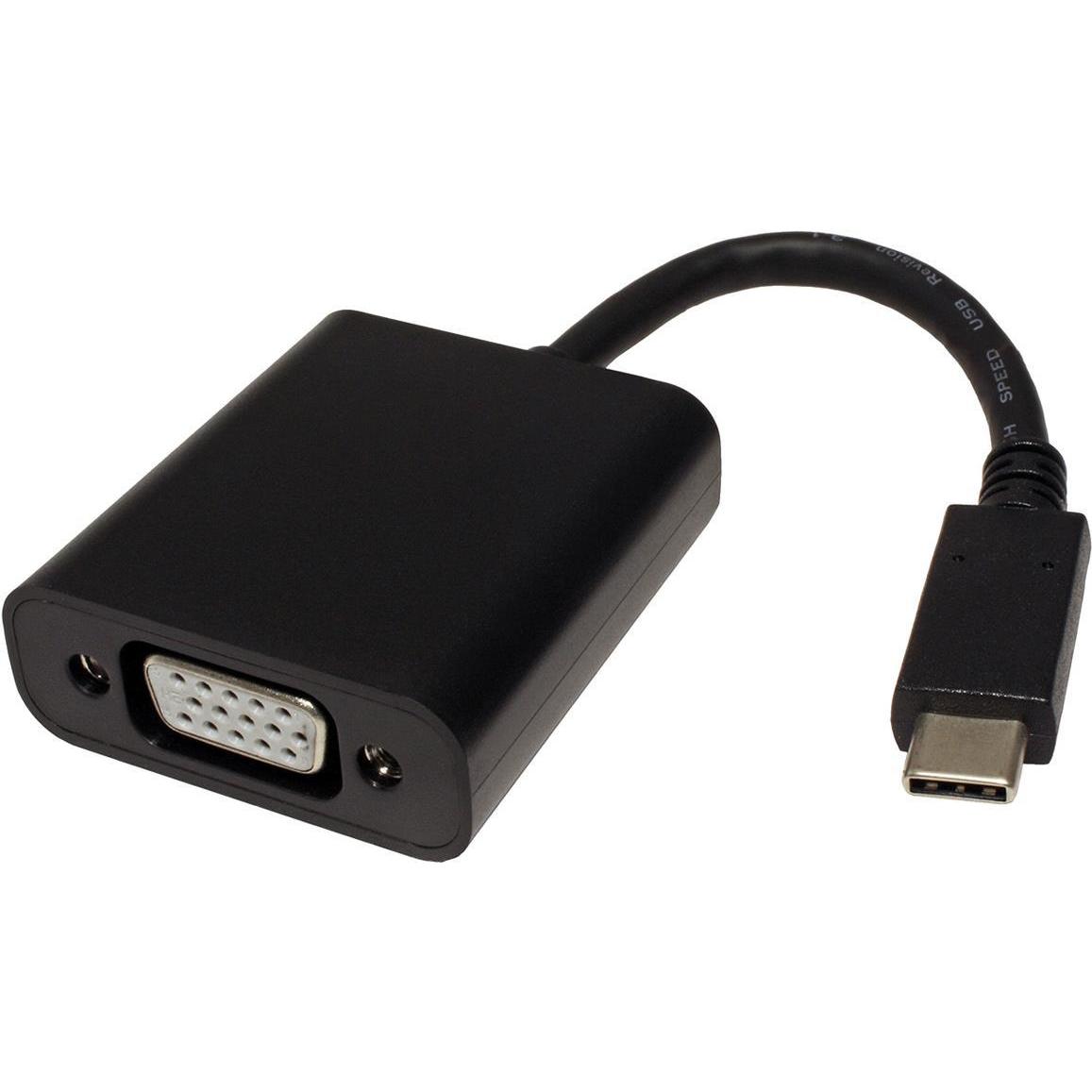 Value USB-C zu (VGA, 10 cm), Data + Video Adapter, Schwarz
