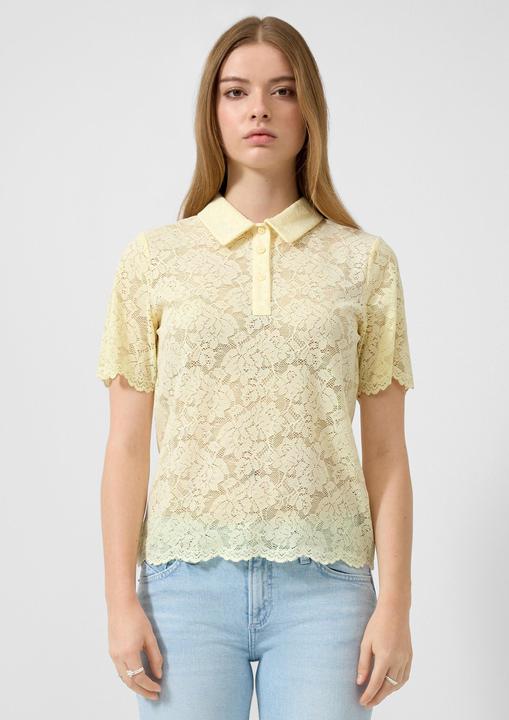 Produktbild s.Oliver Transparentes Poloshirt aus Spitze (M)