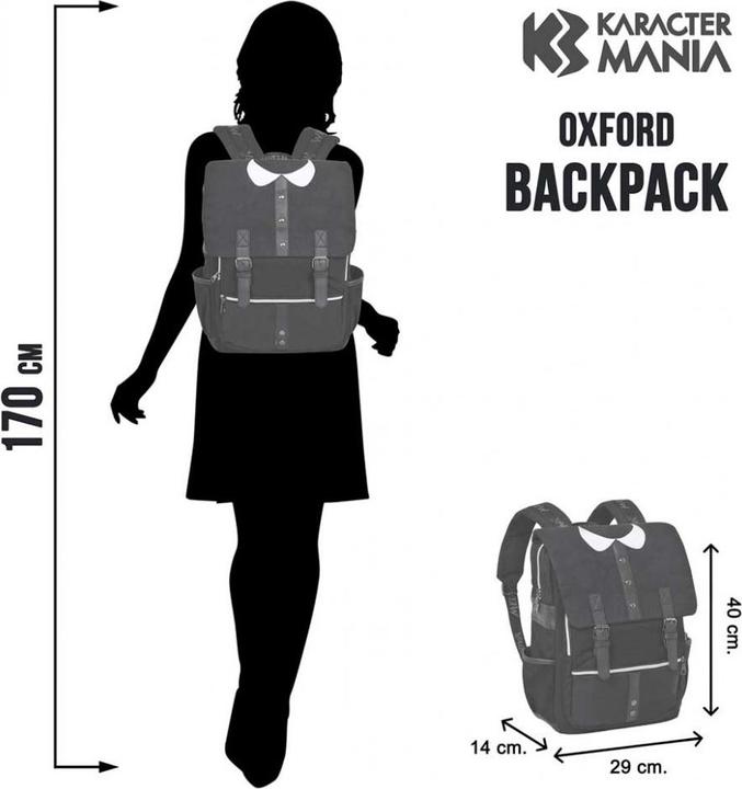 Actual product image Karactermania MERCREDI - Oxford Varsity - Sac à Dos '29x40x14cm'