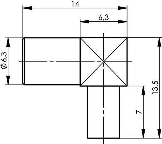 Image du produit Telegärtner Connecteur SMB femelle, coudé 50 Ohms J01161A0661 1 pc.