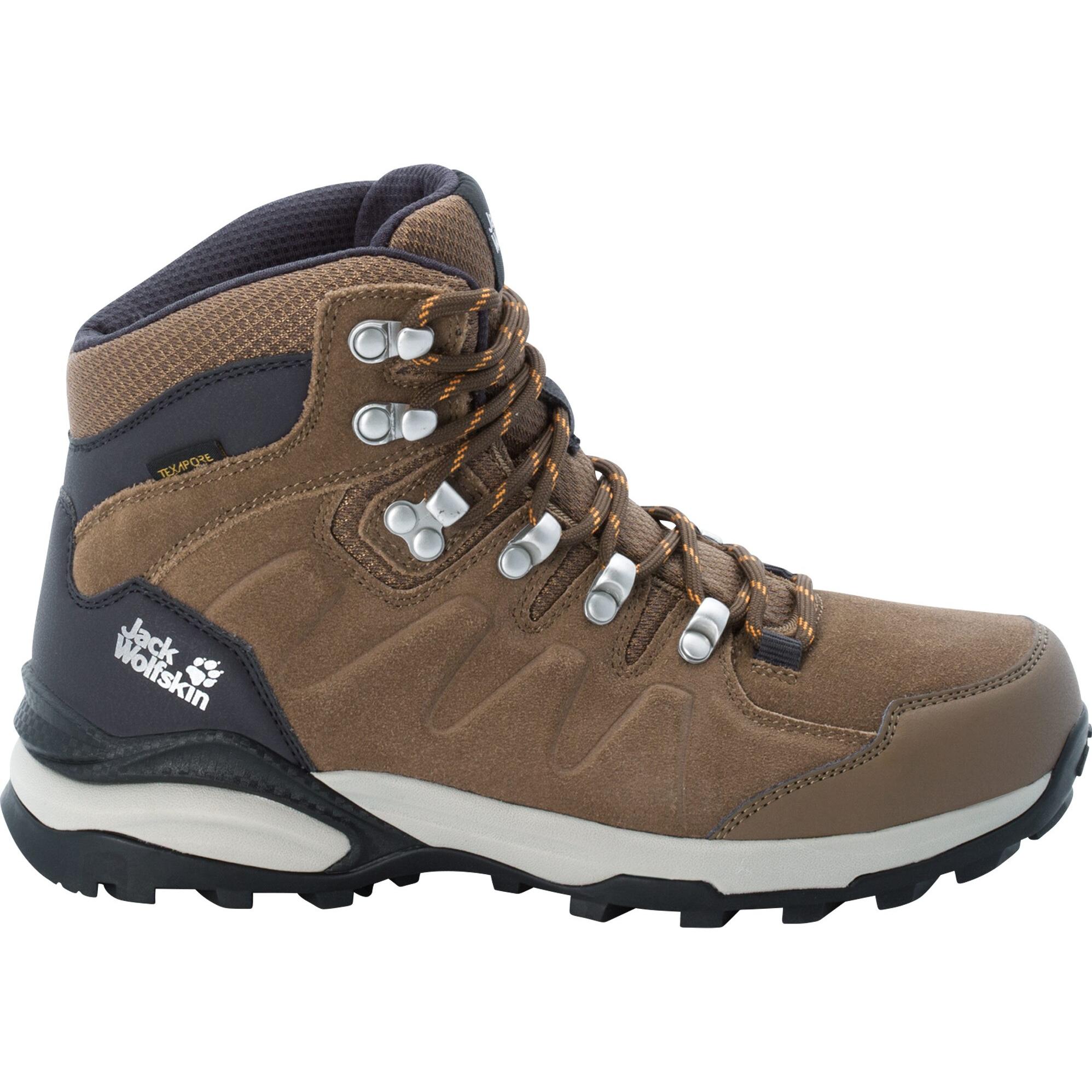 Jack Wolfskin, Damen, Wanderschuhe, Refugio Texapore Mid W (37.5), Braun