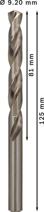 Immagine prodotto Bosch Professional Zubehör Trapano PRO Metal HSS-G, 9,2 x 81 x 125 mm (9,2 mm)