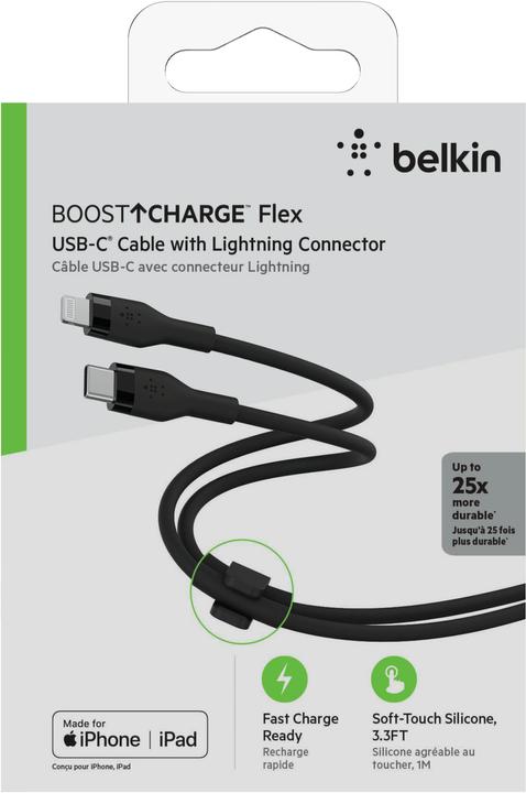 Produktbild Belkin USB-Ladekabel Boost Charge Flex USB C - Lightning 1 m (1 m, USB 3.2 Gen 1)