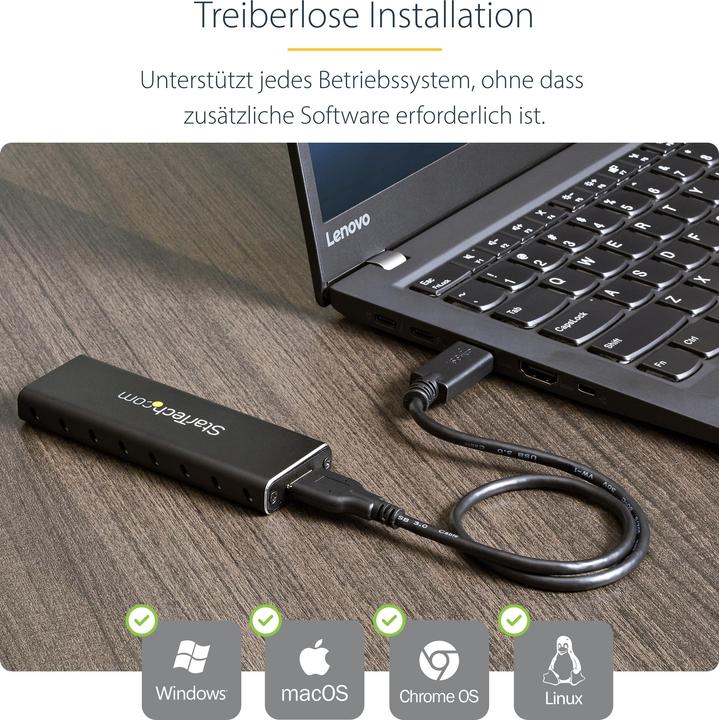 Produktbild StarTech USB 3.0 TO M.2 SSD ENCLOSURE (M.2, M.2 2230, M.2 2242, M.2 2260)