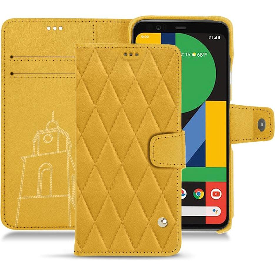 Noreve Lederschutzhülle Wallet (Google Pixel 4 XL), Smartphone Hülle, Orange