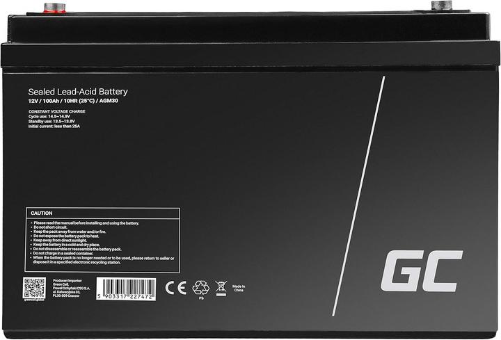 Actual product image GreenCell AGM30 (12 V, 100 Ah)