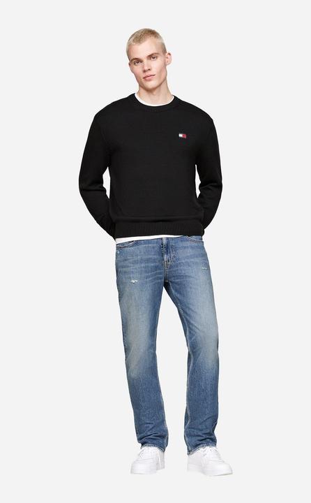 Image du produit Tommy Hilfiger Tommy Jeans Regular Badge Wolmix Trui - Zwart - Maat M (M)