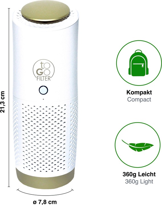 Productafbeelding toGo Filter Filter Luchtreiniger to-go, draagbaar (15 m²)