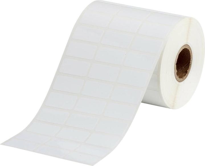 Actual product image Brady BPT-5-8423-2.5, polyester, white, 25.4 x 12.7mm, permanent, 3-lane (2500 pcs.) (236713) (2.54 cm)