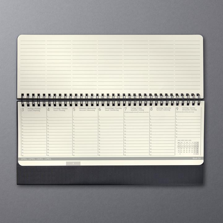 Productafbeelding Sigel Tisch-Querkalender Conceptum 30 x 14,3 cm, 2026, Schwarz (Softcover, Frans, Engels, Nederlands, Duits)