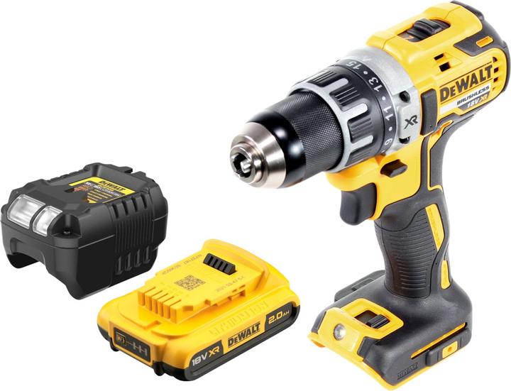 Actual product image DeWalt DCD 791 D1 Akku Bohrschrauber 18 V 70 Nm Brushless + 1x Akku 2,0 Ah + Ladegerät