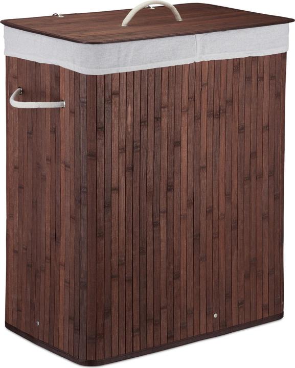 Actual product image Relaxdays Laundry Hamper, 2 Compartments (95 l)
