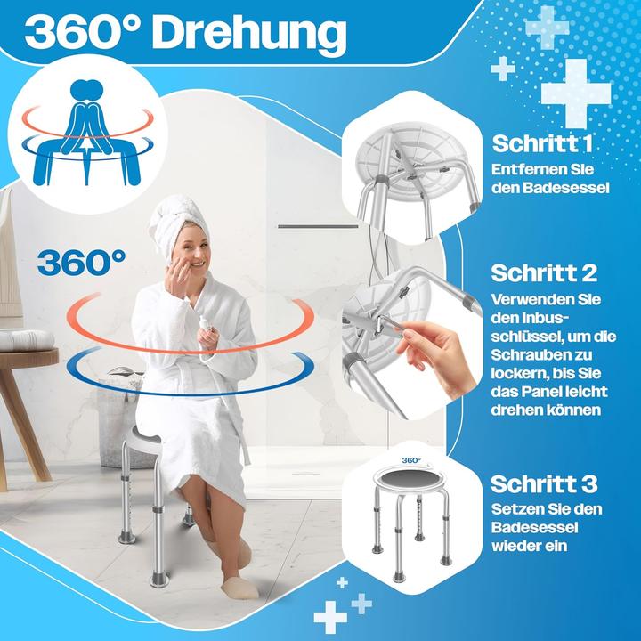 Produktbild Kesser Duschhocker höhenverstellbar (136 kg)