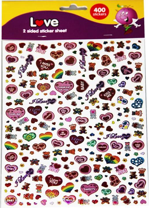 Image du produit Purple Peach Love Feuille Avec Autocollants Film