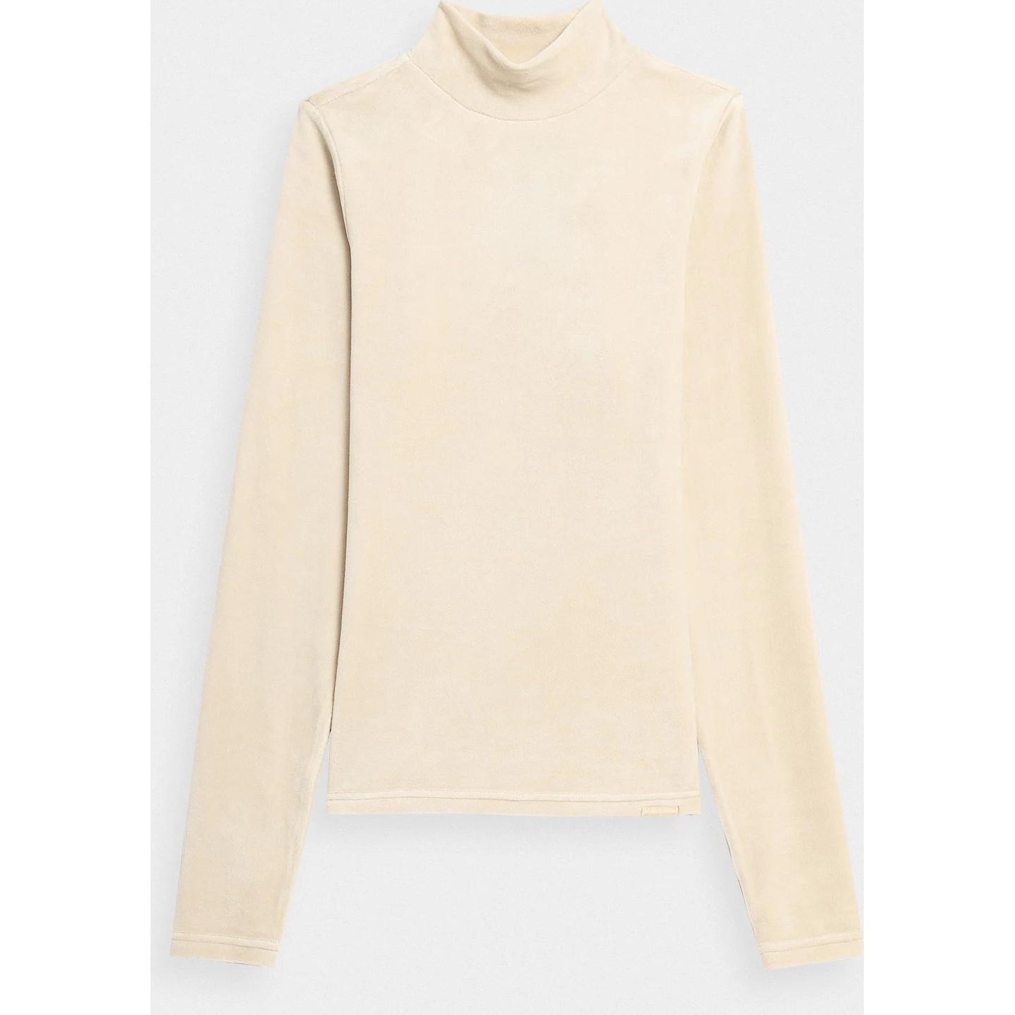 4F, Bluse, Damski Longsleeve, Beige, (XS)