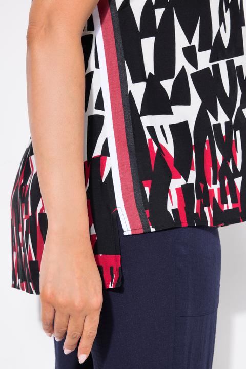 Produktbild Ulla Popken Bluse, Boote, Oversized, V-Ausschnitt, Halbarm (50, 52)