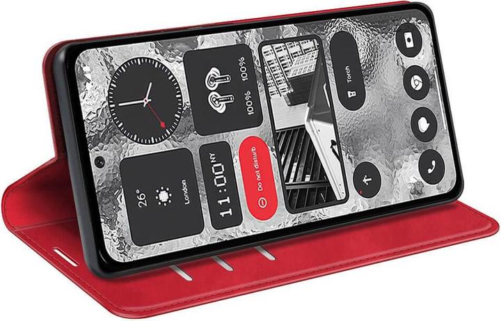 Actual product image Cover-Discount Nothing Phone (2) - Stand Flip Case cover red (Nothing Phone (2))