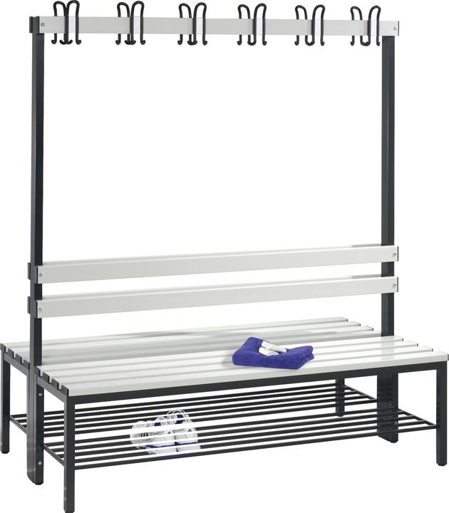 Produktbild C+P Garderobenbank BASIC, doppelseitig (150 cm, 165 cm)
