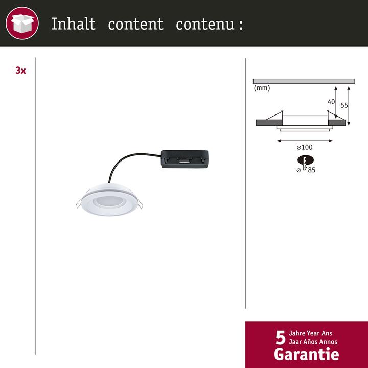 Image du produit Paulmann Einbauleuchte Sormus Set (560 lm)