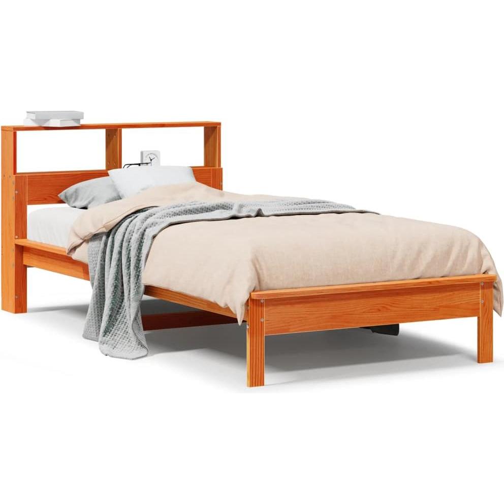 VidaXL, Bett, Bett mit Regal ohne Matratze (90 x 190 cm)