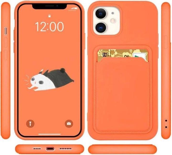 Produktbild Hurtel Kartenetui Silikon Wallet Case mit Kartenfach Dokumenten für Samsung Galaxy S22+ (S22 Plus) Marinebl (Samsung Galaxy S22+)