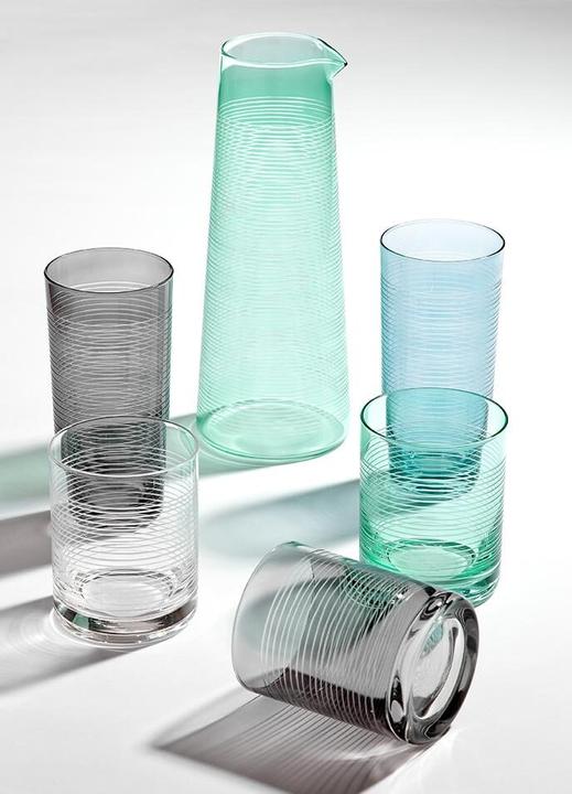 Image du produit Ladelle Verres à long drink Linear Etched Charcoal 410 ml (lot de 4) (0.41 l, 4 x)