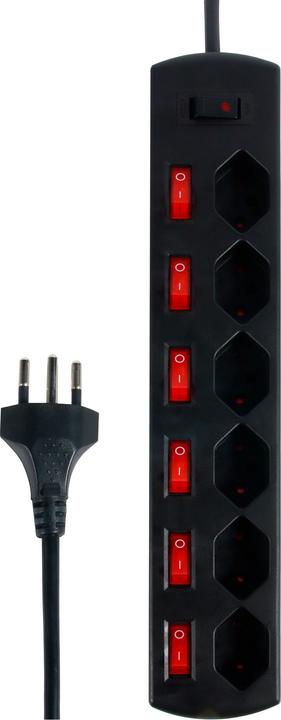Actual product image Schoenenberger Power strip (6 x, Type 13, 2 m)